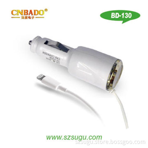Car charger for iPhone 5, with cable, good quality